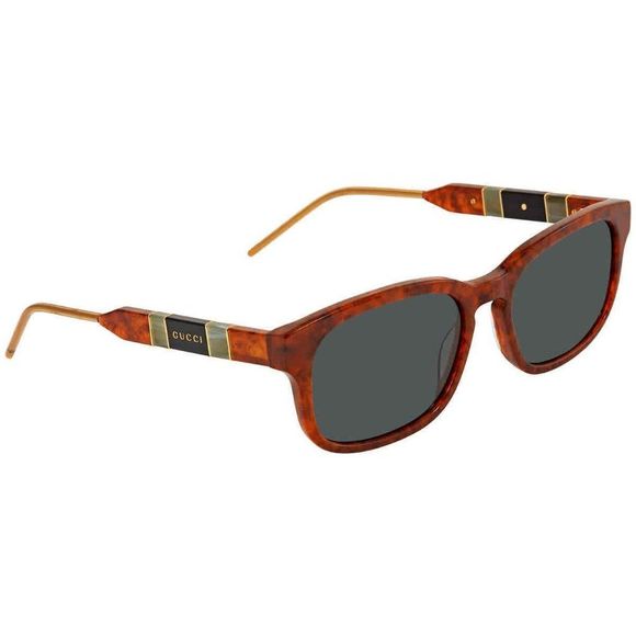 NEW Gucci Green and Havana Rectangular Men's Sunglasses - Picture 1 of 4